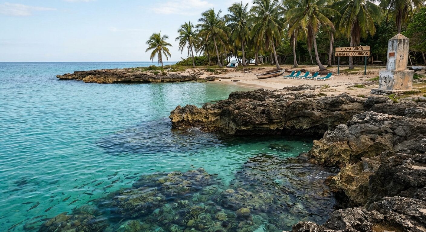 Playa Girón mit kristallklarem Wasser